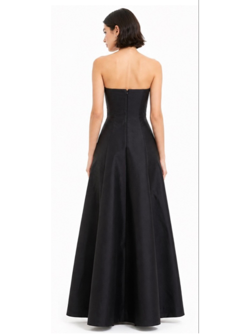 NWOT Lauren Ralph Lauren 100% Silk Black Strapless Dress Size 8 - Picture 4 of 8